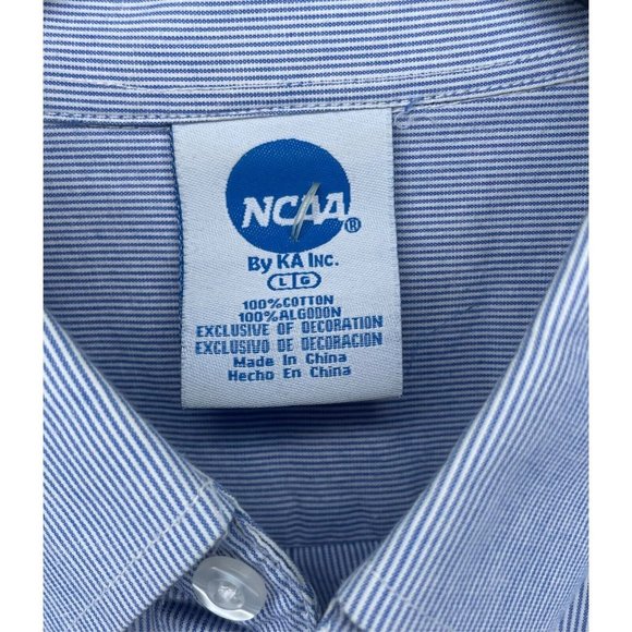 Alabama Crimson Roll Tide Striped Long Sleeve Button Front Shirt Men’s Large - Picture 4 of 4